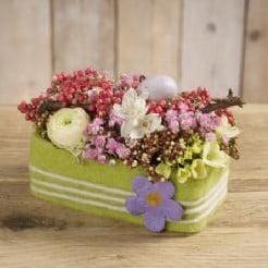 Oasis® tafeldecoratie met wol rechthoek medi lila pak 4, Huis en Inrichting, Woonaccessoires | Kunstplanten en Kunstbloemen, Nieuw