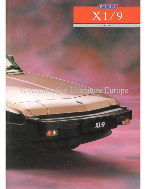 1987 FIAT X1/9 BROCHURE ENGELS, Boeken, Auto's | Folders en Tijdschriften, Ophalen of Verzenden