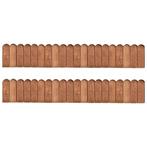 vidaXL Gazonranden 2 st 120 cm geïmpregneerd grenenhout, Tuin en Terras, Verzenden, Nieuw