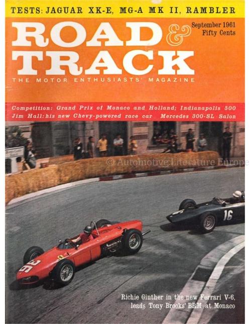 1961 ROAD AND TRACK MAGAZINE SEPTEMBER ENGELS, Livres, Autos | Brochures & Magazines