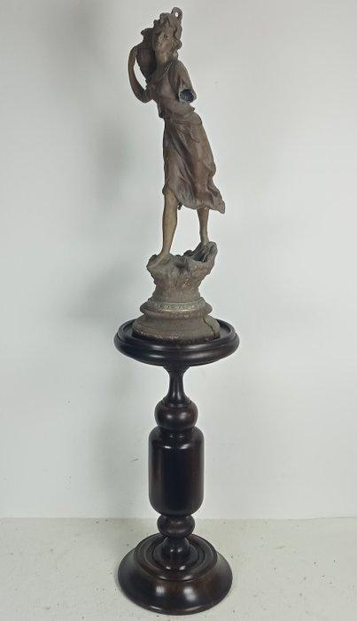 Plantentafel - Zwaar uitgevoerd - Eik - Piëdestal / Pedestal, Antiek en Kunst, Curiosa en Brocante
