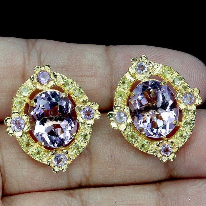 Sans prix de réserve - Boucles doreilles Argent Améthyste -, Handtassen en Accessoires, Oorbellen