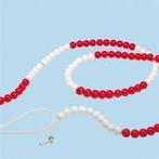 Rekenketting 25 kralen rood/wit klein, Boeken, Verzenden, Nieuw