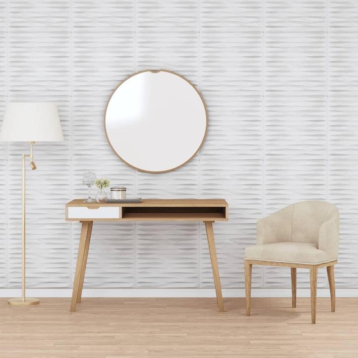 vidaXL 24 st Wandpanelen steen 6 m² 50x50 cm XPS wit, Doe-het-zelf en Bouw, Platen en Panelen, Nieuw, Verzenden