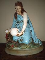 Zeldzaam heiligenbeeld van Maria Magdalena - Gips -, Antiquités & Art