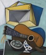 Jone Hopper - Guitare sur une table, Antiek en Kunst