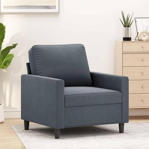 vidaXL Fauteuil 60 cm fluweel donkergrijs, Huis en Inrichting, Fauteuils, Nieuw, Verzenden