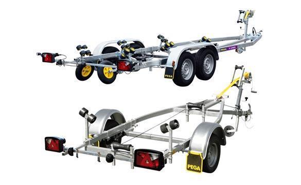* PEGA * Topklasse in boottrailers, Watersport en Boten, Boottrailers, 3000 kg of meer, 6 tot 9 meter, Verstelbare verlichting