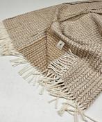 PLAID exclusief Arredo cammello en wit in katoen - 200x150cm