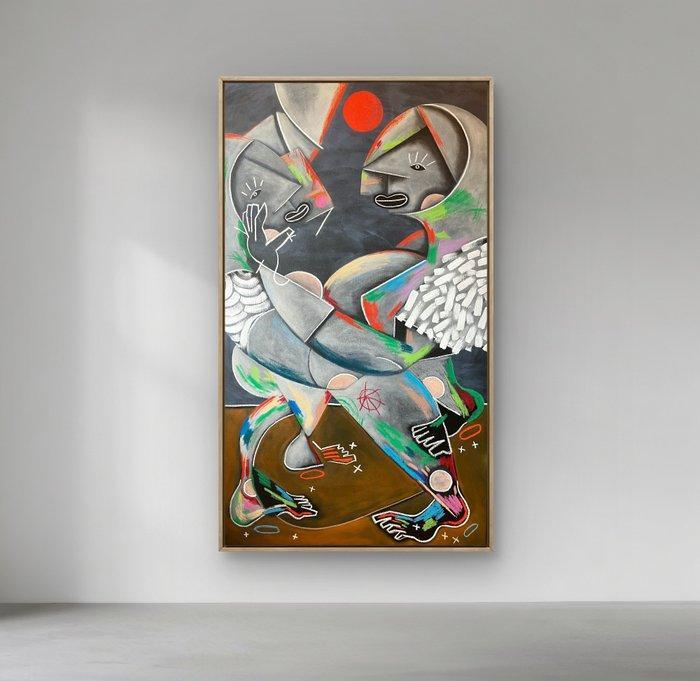 HÄKKI - Dance For Two - XXL - NO RESERVE, Antiek en Kunst, Kunst | Schilderijen | Modern