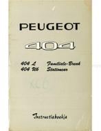 1967 PEUGEOT 404 FAMILIALE-BREAK | STATIONCAR, Autos : Divers, Modes d'emploi & Notices d'utilisation