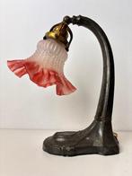 Lamp - Art Nouveau Franse tafellamp bloemenmotief - Brons,