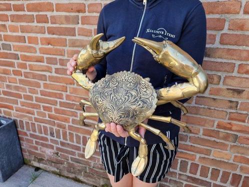 Beeld, Bronze XXL Batik Crab 38cm - Indonesia - 28 cm -, Antiek en Kunst, Curiosa en Brocante