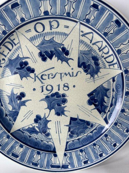 De Porceleyne Fles, Delft - Wandbord - Kerst bord -, Antiek en Kunst, Antiek | Glaswerk en Kristal