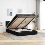 vidaXL Bed met matras 140x190 cm stof zwart, Huis en Inrichting, Slaapkamer | Bedden, Verzenden, Nieuw