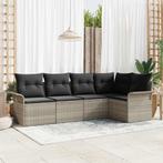 vidaXL Tuinbank Set met kussen met opslag 5 pcs Lichtgrijs, Tuin en Terras, Tuinsets en Loungesets, Verzenden, Nieuw