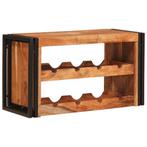 vidaXL Wijnrek Bruin 100 x 45 x 33 cm Massief Acacia Hout, Huis en Inrichting, Verzenden, Nieuw
