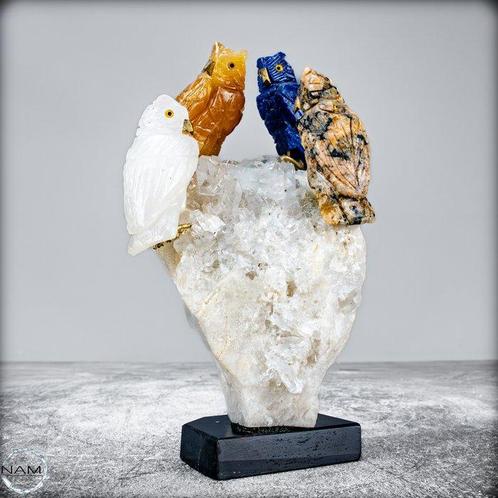 Prachtige vogels op standaard (Lapis Lazuli, Kwarts,, Verzamelen, Mineralen en Fossielen