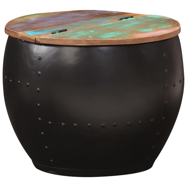 vidaXL Salontafel 53x43 cm massief gerecycled hout, Huis en Inrichting, Tafels | Salontafels, Nieuw, Verzenden