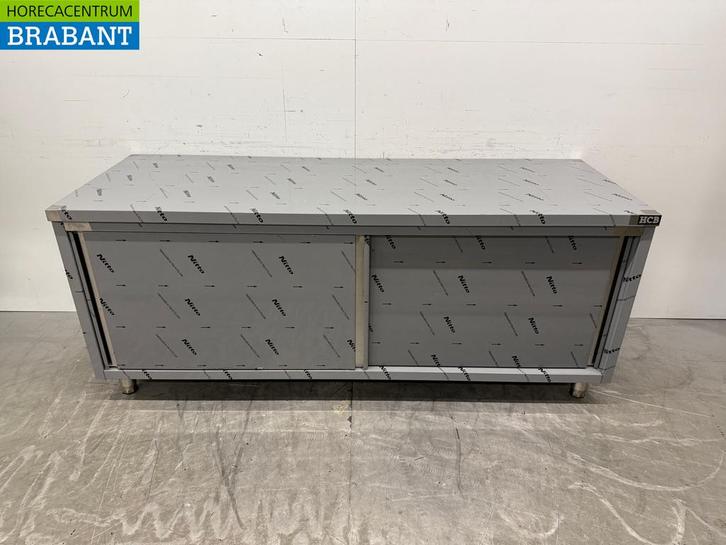 RVS HCB Werkkast Kast Premium-Line 2 Schuifdeuren 200 cm, Zakelijke goederen, Horeca | Meubilair en Inrichting, Ophalen of Verzenden