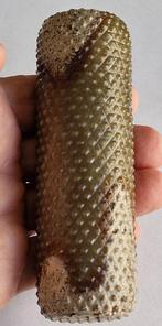 Oud-Chinees Groene jade Belangrijk roll kralen talisman -, Antiek en Kunst