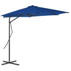Grote Parasol 3m Blauw | Tweede Kansje | Tuinfeest Klaar!, Tuin en Terras, Verstelbaar, Verzenden, Nieuw, Zweefparasol