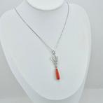 Bloedkoraal - Zilver - Ketting met hanger - Middellandse Zee, Antiek en Kunst