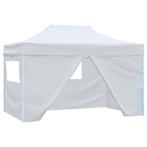 vidaXL Partytent met 4 zijwanden inklapbaar 3x4,5 m wit, Tuin en Terras, Partytenten, Verzenden, Nieuw