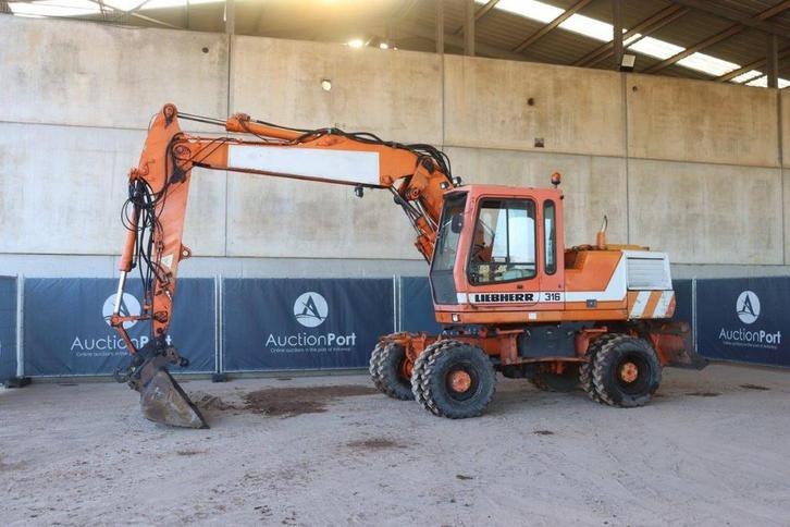 Veiling: Wielgraafmachine Liebherr A316 Diesel 112pk 1998, Zakelijke goederen, Machines en Bouw | Kranen en Graafmachines, Ophalen
