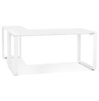 Design hoekbureau BAKUS van wit hout en metaal - 160 cm