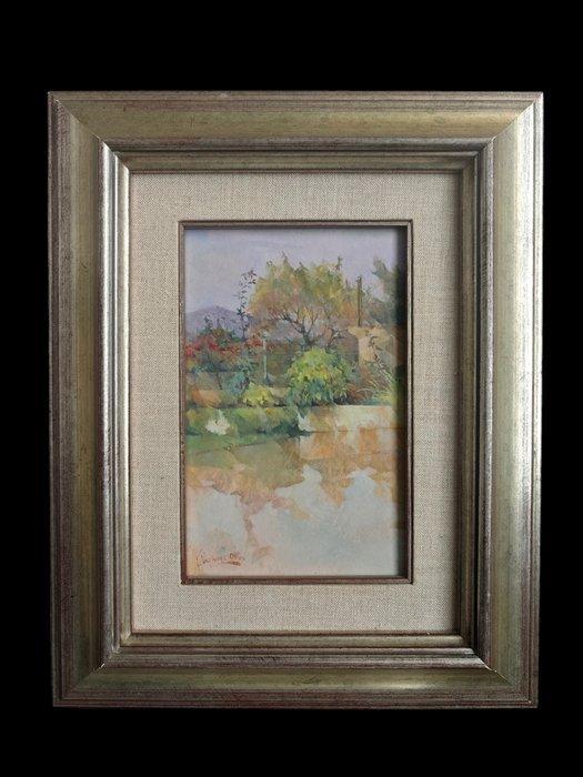 Emilio Vazquez Oltra (Valencia 1957) - Reflejos del paisaje, Antiquités & Art, Art | Peinture | Classique