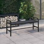 vidaXL Tuinbank 124,5 cm staal en HKC zwart, Tuin en Terras, Tuinsets en Loungesets, Verzenden, Nieuw