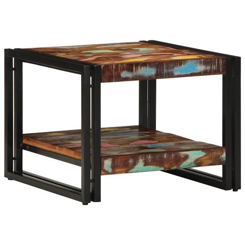 vidaXL Salontafel 50x50x38 cm massief gerecycled hout, Huis en Inrichting, Tafels | Salontafels, Nieuw, Verzenden