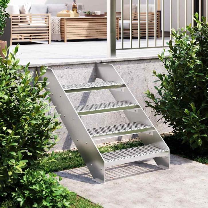 vidaXL Traptrede rooster 60x24x7 cm gegalvaniseerd staal, Doe-het-zelf en Bouw, Ladders en Trappen, Nieuw, Verzenden