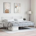 vidaXL Bedframe met hoofdbord metaal wit 180x200 cm, Huis en Inrichting, Verzenden, Nieuw