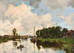 J.H. van Mastenbroek (1875-1935) - Landschap met poldervaart, Antiek en Kunst, Kunst | Schilderijen | Klassiek