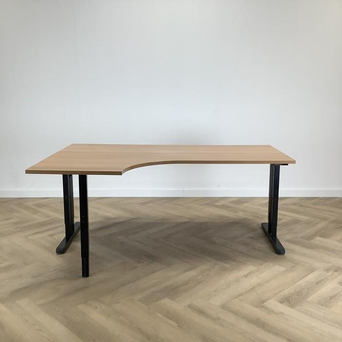 hoekbureau (links) 180x120 cm, beuken - zwart, Huis en Inrichting, Bureaus, Bureau, Gebruikt