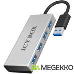 ICY BOX IB-AC6104 4-Port USB 3.0 Hub, Computers en Software, Verzenden, Nieuw