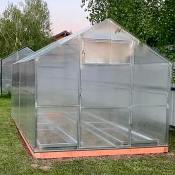 Tuinkas,serre,greenhouse met polycarbonaat 2,85m*6*2,1-b*d*h, Tuin en Terras, Ophalen of Verzenden, Nieuw, Metaal, Overige typen