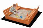 Zandbak met opvouwbare deksel & zitje - donker - 120 x 12..., Kinderen en Baby's, Speelgoed | Buiten | Zandbakken, Ophalen of Verzenden