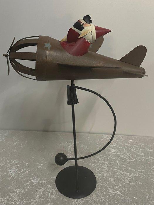 Folk Art Santa Claus w/airplane - Speelgoed - Folk-Art Style, Diversen, Kerst