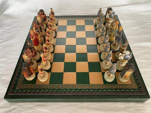 Schaakspel - Vintage en bordspellen backgammon, dammen en, Antiek en Kunst, Curiosa en Brocante