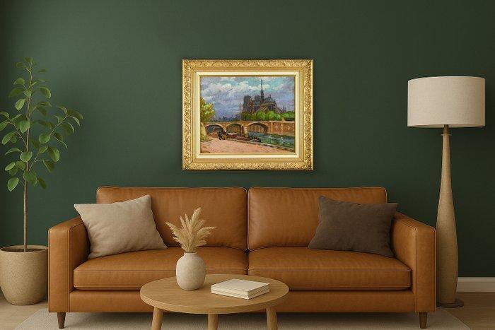 Henri Pierre Lejeune (1881-1961) - Notre Dame de Paris, Antiek en Kunst, Kunst | Schilderijen | Klassiek