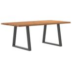 vidaXL Eettafel met natuurlijke rand 200x100x74 cm massief, Huis en Inrichting, Tafels | Eettafels, Verzenden, Nieuw