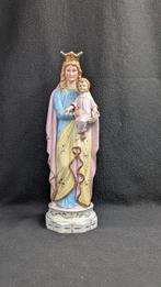 Beeld - Heilige Maagd Maria met Jezus - 38 cm - Biscuit, Antiek en Kunst