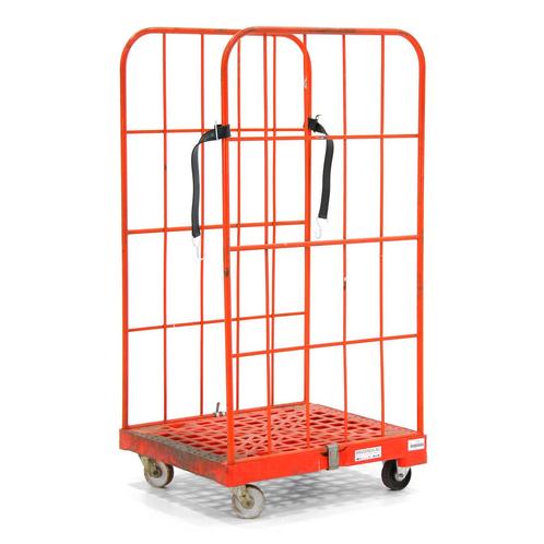 Gebruikte 2-Heks rolcontainer insteekhekken + 2 nylon, Doe-het-zelf en Bouw, Transportwagens, Gebruikt, Ophalen of Verzenden