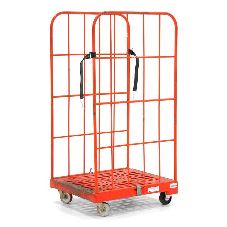 Gebruikte 2-Heks rolcontainer insteekhekken + 2 nylon, Doe-het-zelf en Bouw, Transportwagens, Gebruikt, Ophalen of Verzenden