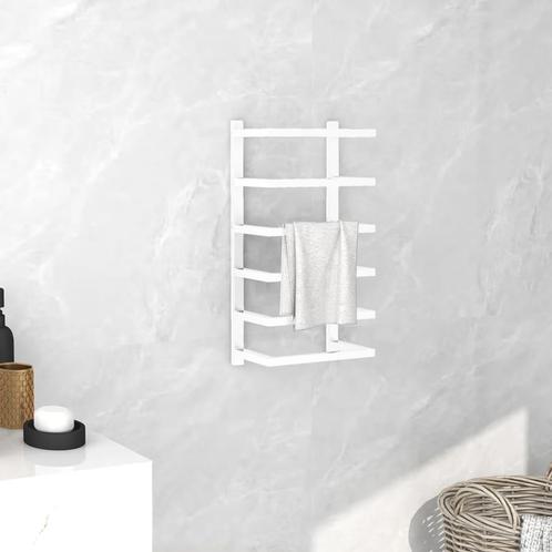 vidaXL Handdoekenrek 24x12x48 cm staal wit, Huis en Inrichting, Badkamer | Badtextiel en Accessoires, Nieuw, Verzenden