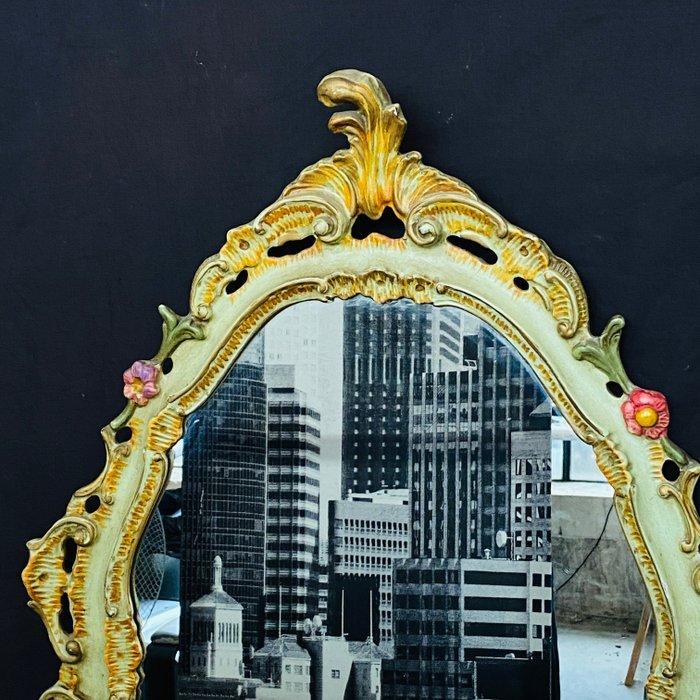 Spiegel - Hout, Venetiaanse rococostijl uit de jaren 50, Antiek en Kunst, Curiosa en Brocante