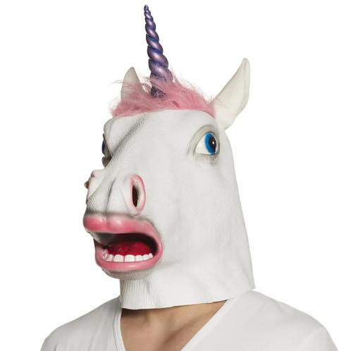 Unicorn Masker Latex, Hobby en Vrije tijd, Feestartikelen, Nieuw, Verzenden